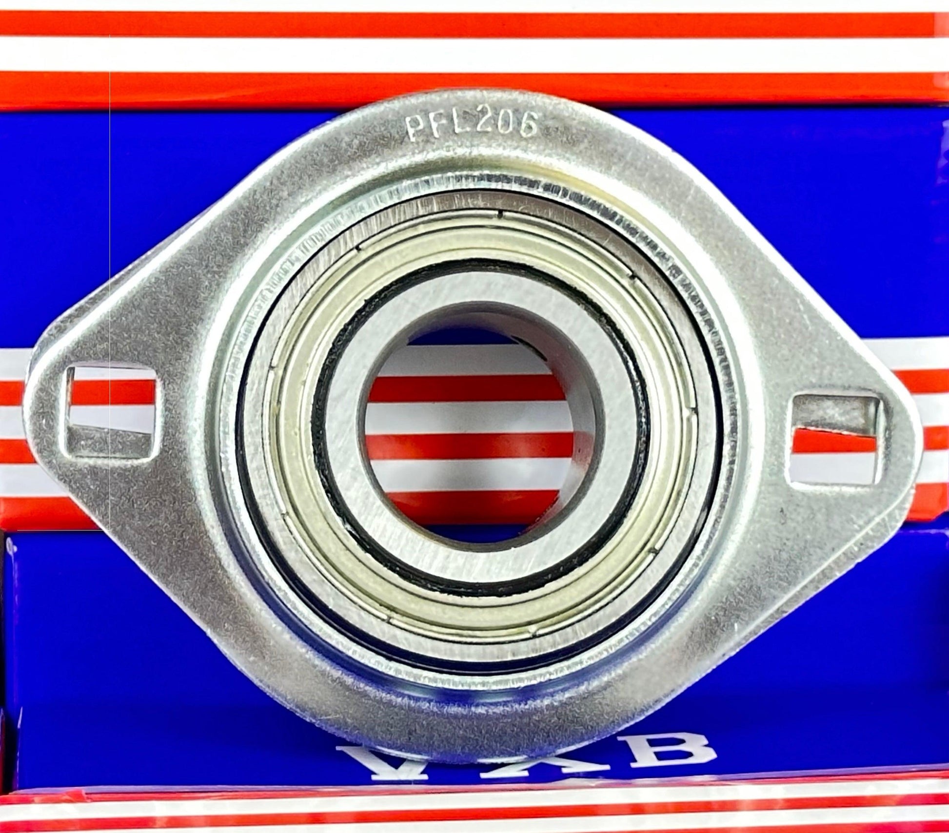 SBPFL206-18 Pressed Steel Bearing 2-Bolt 1-1/8" Flanged Mounted - fast shipping 🇺🇸