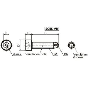 SCBS-M10-25-VR NBK Clamping Cap Vacuum Vented Screws has a full ball to firmly secure workpiece at the contact point. - fast shipping 🇺🇸
