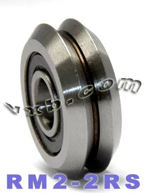 8-Pack RM2-2RS 3/8 V-Groove Guide Ball Bearings - Sealed - fast shipping 🇺🇸