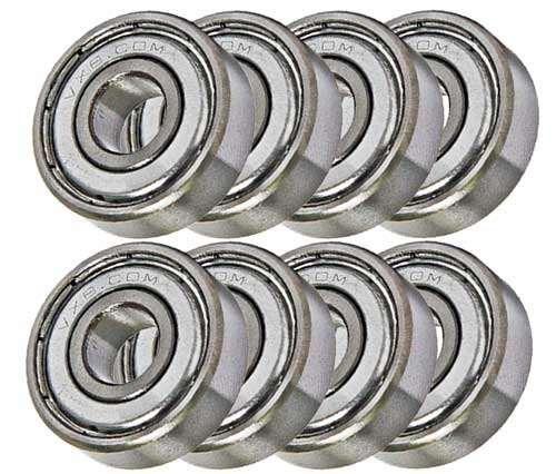 8-Pack Stainless Steel Skateboard Bearings - fast shipping 🇺🇸