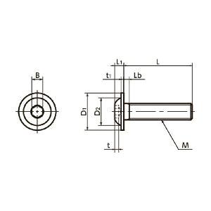 SFB-M3-6-EL NBK Electroless Nickel plating Socket Button Head Cap Screws - Flange Made in Japan Pack of 20 - fast shipping 🇺🇸