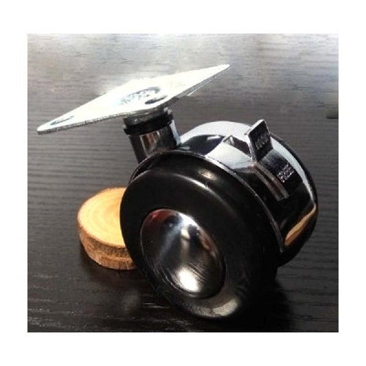 2" Silver Twin Caster Wheel - Steel 4-Hole Plate - fast shipping 🇺🇸