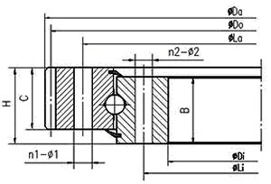 13 Inch Four-Point Contact 325x499x55mm Ball Slewing Ring Bearing - Outside Gear - fast shipping 🇺🇸