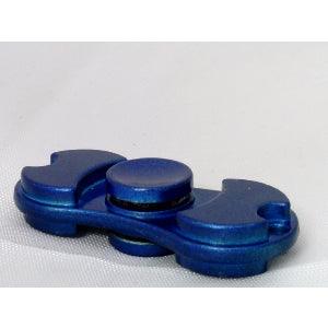 Small Blue Aluminum Dual Fidget Hand Spinner Toy 42Q - fast shipping 🇺🇸
