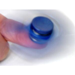 Small Blue Aluminum Dual Fidget Hand Spinner Toy 42Q - fast shipping 🇺🇸