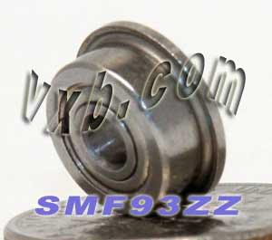 SMF93ZZ 3x9x4 Flanged Bearing Shielded Stainless Steel Bearing - fast shipping 🇺🇸