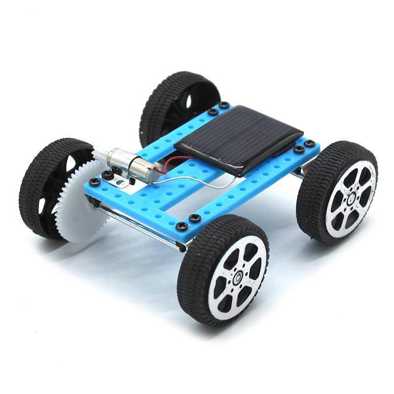 Solar Power Powered Blue Toy Car Kit STEM DIY 3.19" x 2.95" x 1.26" 42Q - fast shipping 🇺🇸