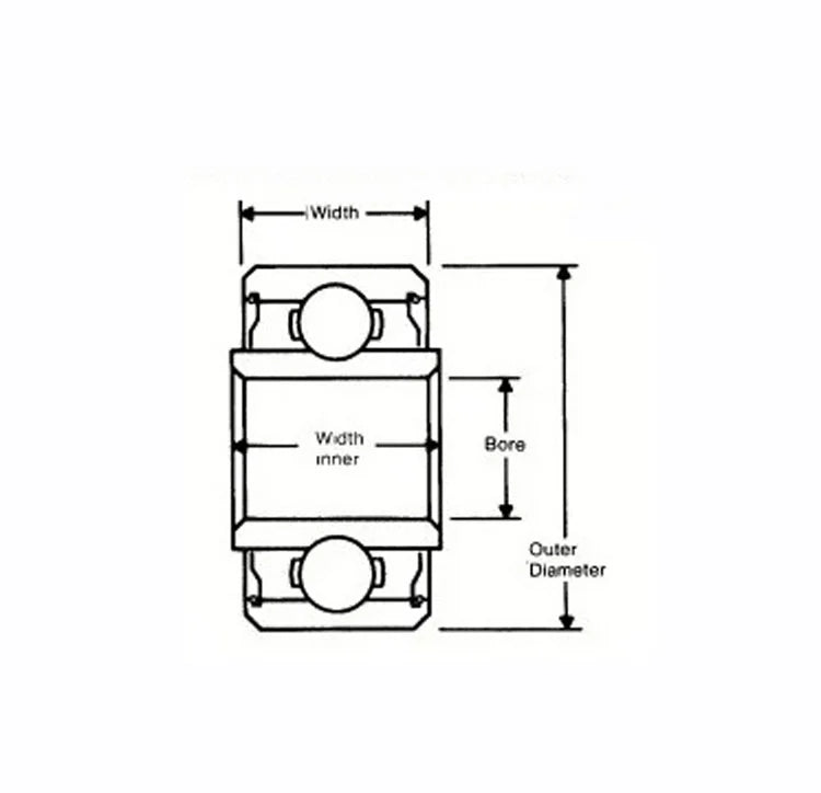 SRW144ZZ Stainless Steel Miniature Ball Bearing 1/8" x 1/4" x 3/32" - Extended Inner Ring - fast shipping 🇺🇸