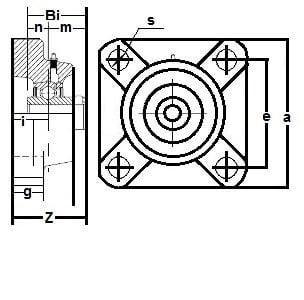 SSUCF-202-15mm Stainless Steel Flange 4-Bolt 15mm Bore Mounted Bearing - fast shipping 🇺🇸