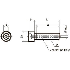 SVSX-M5-16-88 NBK Hex Socket Head Cap Vacuum Vented Screws - Ventilation Hole - High Intensity stainless M5 length 16mm Made in Japan - fast shipping 🇺🇸