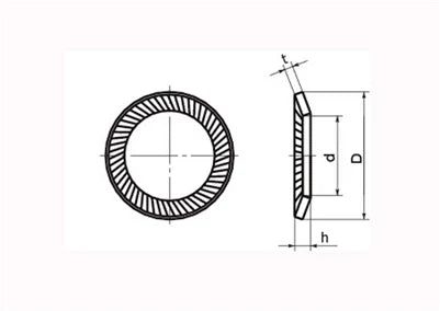 SWRS-10 NBK Ribbed Lock Washers - Steel NBK Lock Washers Pack of 5 Washers Made in Japan - fast shipping 🇺🇸