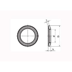 SWRS-2.5 NBK Ribbed Lock Washers - Steel NBK Lock Washers Pack of 20 Washers Made in Japan - fast shipping 🇺🇸