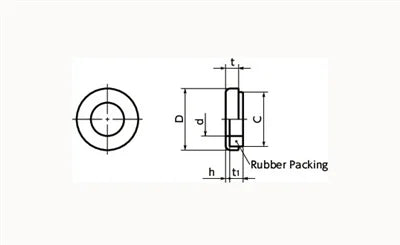 SWS-6-S NBK Seal washer - Rubber Packing Silicone rubber NBK Washers 10-Pack Washers Made in Japan - fast shipping 🇺🇸