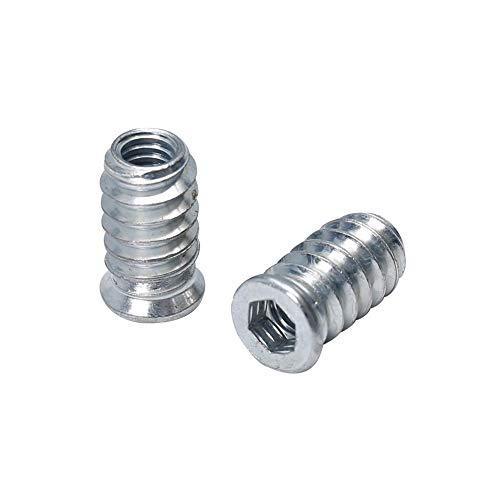 Threaded Inserts for Wood 1/4-20 Furniture Screw in Threaded Insert Nuts 20mm Length Pack of 40 - fast shipping 🇺🇸
