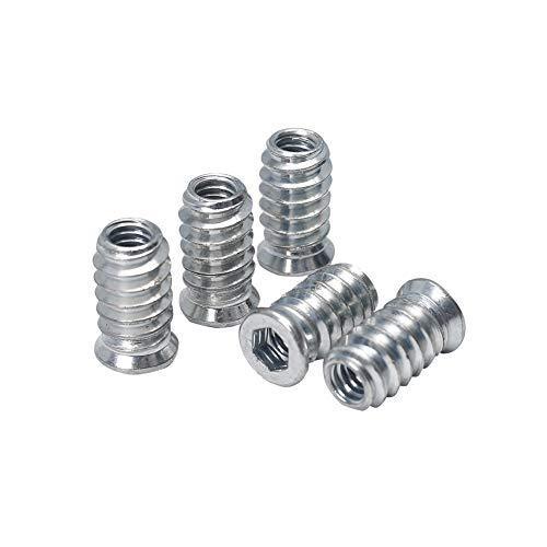 Threaded Inserts for Wood 1/4-20 Furniture Screw in Threaded Insert Nuts 20mm Length Pack of 40 - fast shipping 🇺🇸
