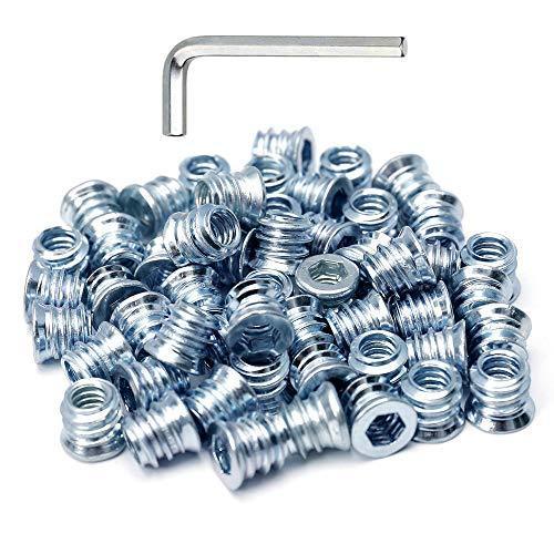 Threaded Inserts for Wood 1/4-20 x 10mm 50 Pieces - fast shipping 🇺🇸