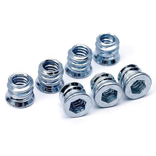 Threaded Inserts for Wood 1/4-20 x 10mm 50 Pieces - fast shipping 🇺🇸