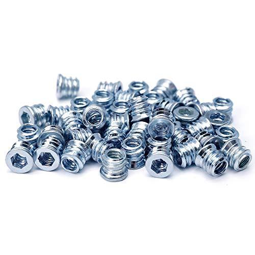 Threaded Inserts for Wood 1/4-20 x 10mm 50 Pieces - fast shipping 🇺🇸