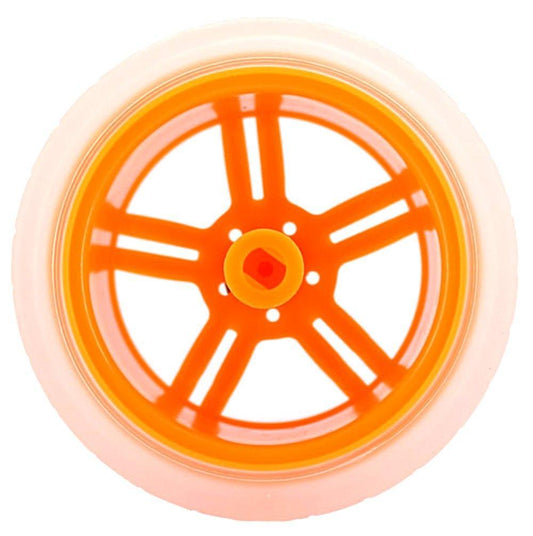 Transparent Yellow 65mm x 27mm Smart Car Rubber Wheel Tire - fast shipping 🇺🇸