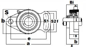 UCFA210-32 2" Adjustable oval two-bolt Flanged Mounted - fast shipping 🇺🇸