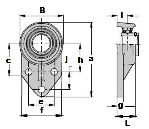 UCFB201-8 Bearing 1/2"Three bolt Flanged Mounted Bearing - fast shipping 🇺🇸