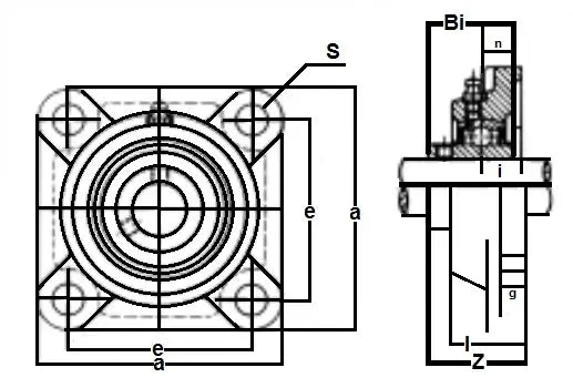 UCFX15-47mm FYH Flange Unit 4 Bolt 47mm Bearing - fast shipping 🇺🇸