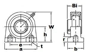 UCPA205 Bearing 25mm Set Screw Tapped Base Pillow Block Bearing - fast shipping 🇺🇸