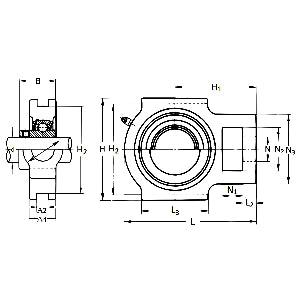 UCT206-18 1-1/8" Bore Mounted Bearing Take-Up Unit - fast shipping 🇺🇸