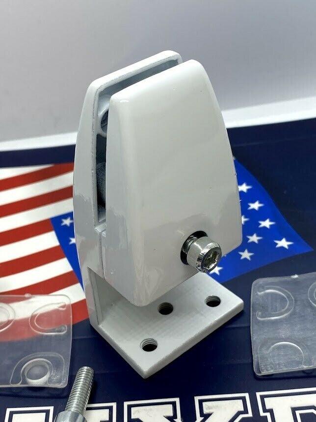 White Acrylic/Glass Cough Sneeze Guards Shields Mounting Bracket Hardware Holder - fast shipping 🇺🇸