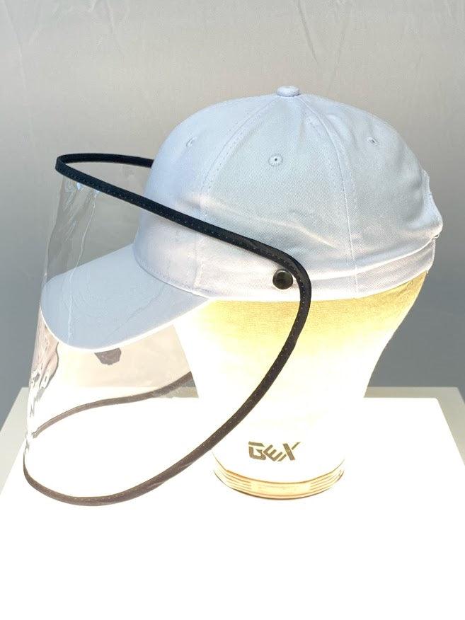 White Baseball Cap+Detachable Protective Face Shield Visor - fast shipping 🇺🇸