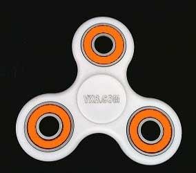 White Fidget Hand Spinner Toy - Center Ceramic Bearing, 3 outer colored Bearing 42Q - fast shipping 🇺🇸