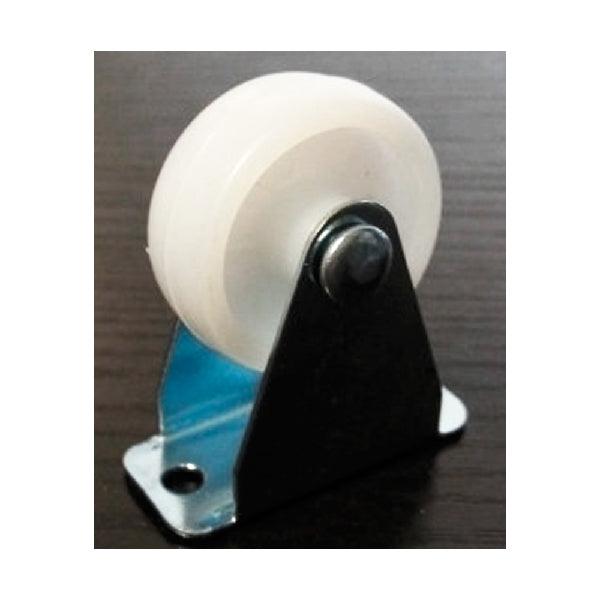 White Plastic Caster 1.25" Nylon Caste wheel - Metal Plate Zinc Plating - fast shipping 🇺🇸